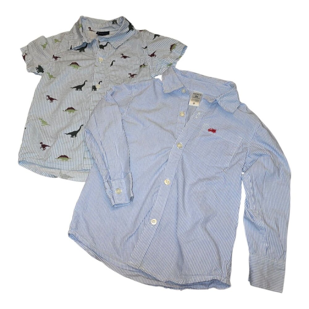 Boys Bundle - Two Striped Button Down Shirts sz 3T